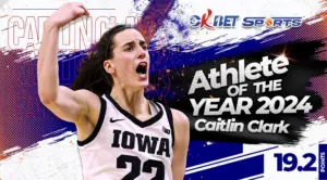 Caitlyn Clark a image of basketball player woman celebrating