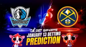 Mavericks vs Denver a Image of 2 nba teams with overlay text