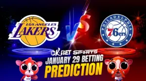 lakers vs sixers image of 2 nba team logo