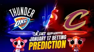 okc thunder vs cleveland cavaliers a logo of 2 nba teams