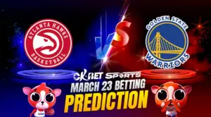 two logo of nba hawks vs warriors
