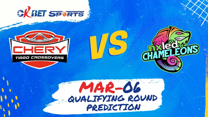 a image of two pvl logo in match of Chery Tiggo vs Nxled Chameleons
