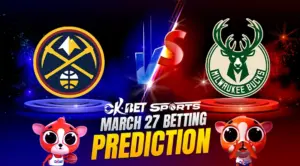 logo of two nba match up denver nuggets vs milwaukee bucks