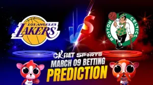 a nba logo and match up between los angeles lakers vs boston celtics