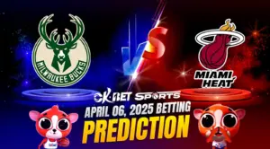 match up of two logo of bucks vs heat