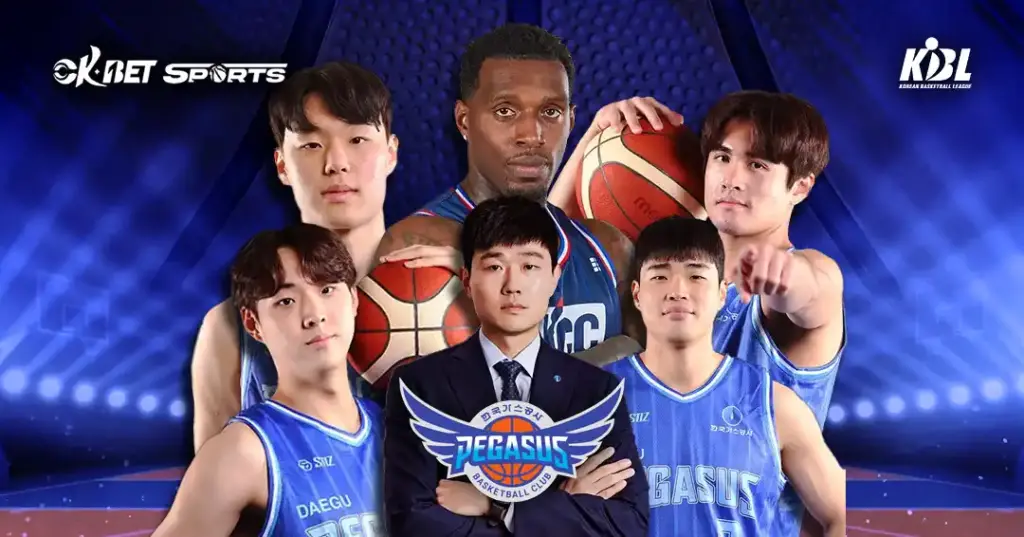 Daegu KOGAS Pegasus Team Members with Head Coach