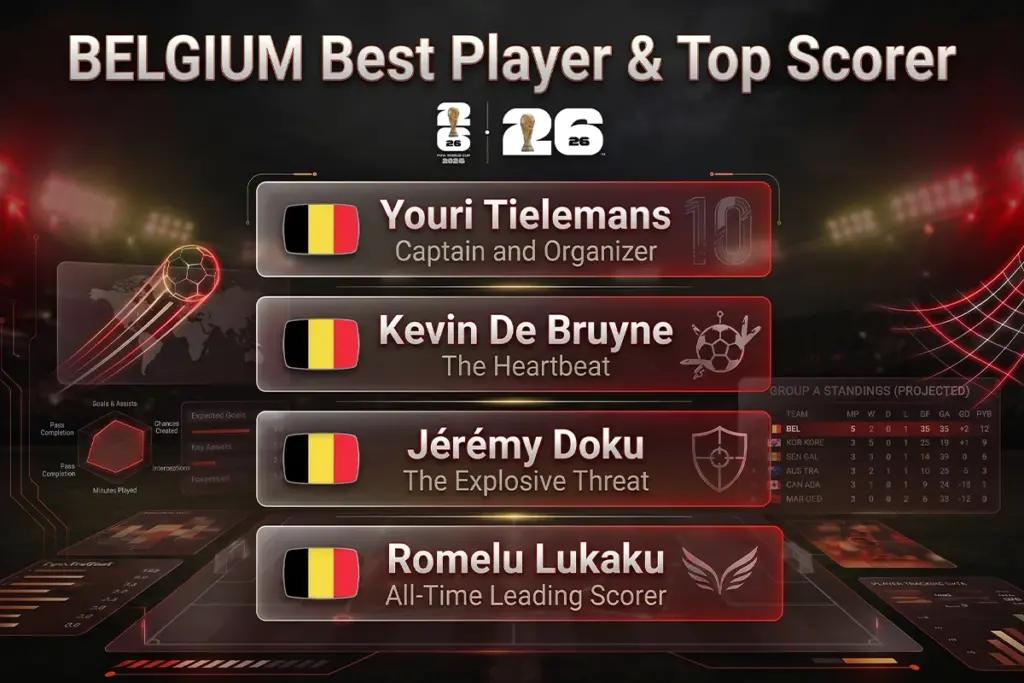 Belgium star player and top scorer