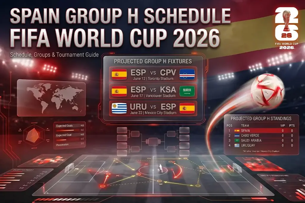 Spain Group H Schedule: Fifa World Cup 2026