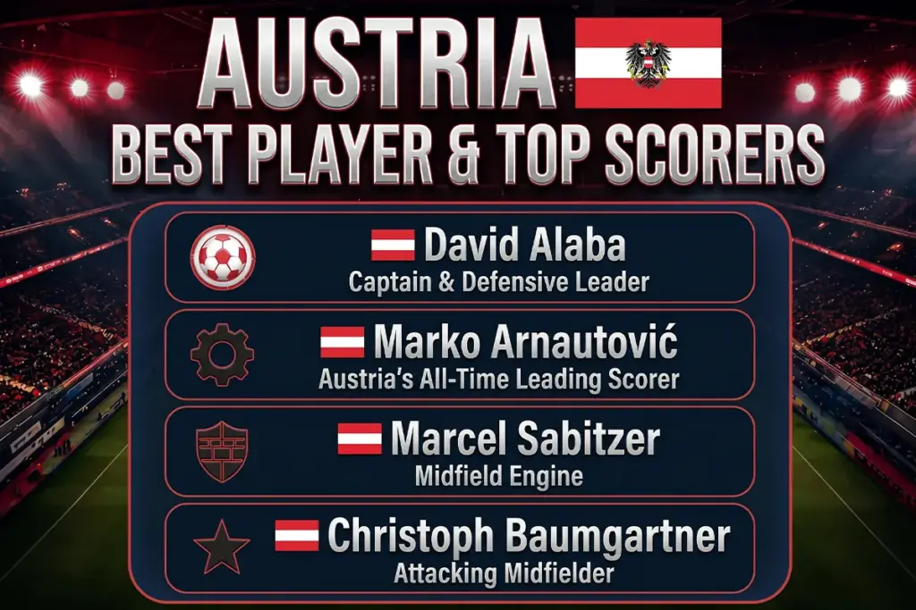 Austria Best Players & Top Scorers