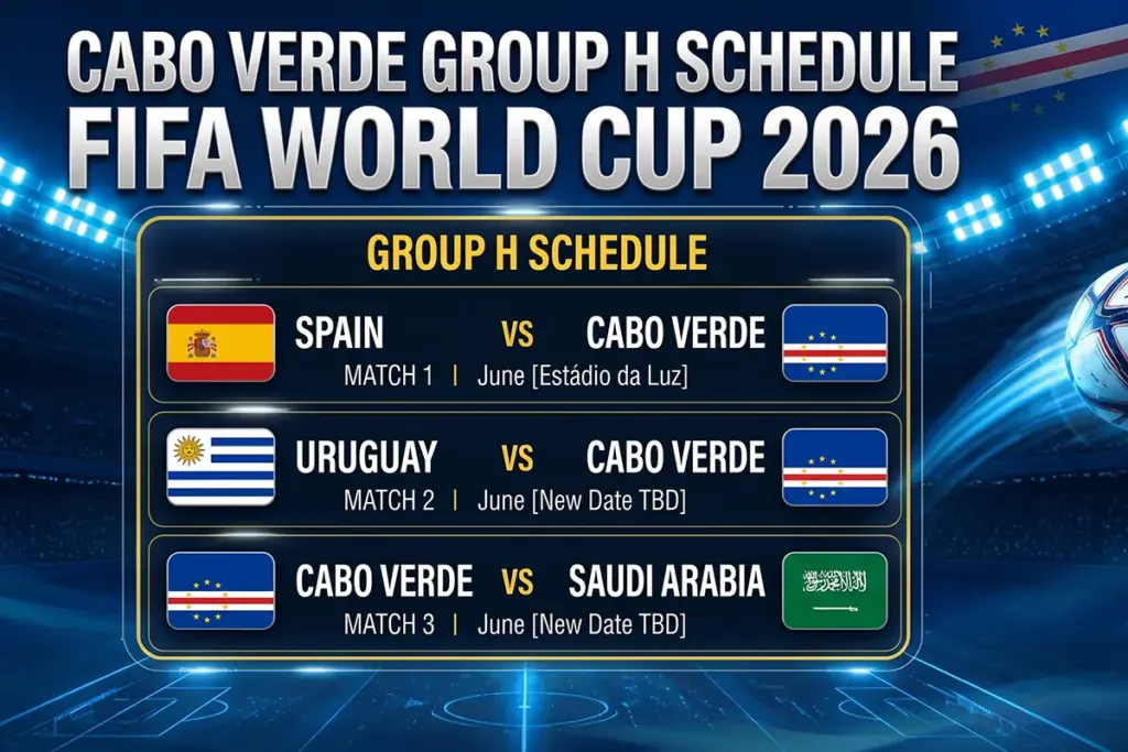 Cabo Verde Group H Schedule FIFA World Cup 2026