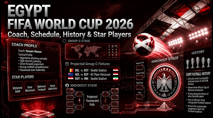 Egypt FIFA World Cup 2026 Coach, Schedule, History & Star Players