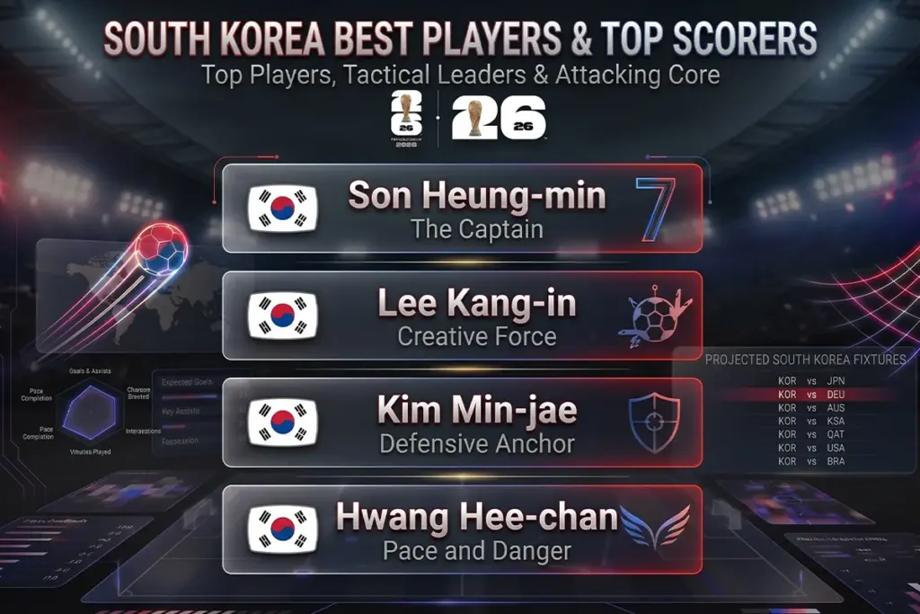 South Korea Best Players & Top Scorers