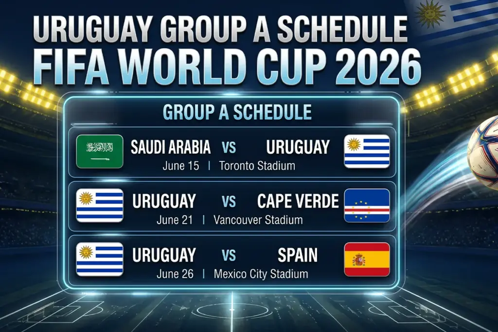 Uruguay Group A Schedule FIFA World Cup 2026