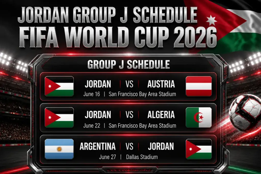 Jordan Group J Schedule FIFA World Cup 2026