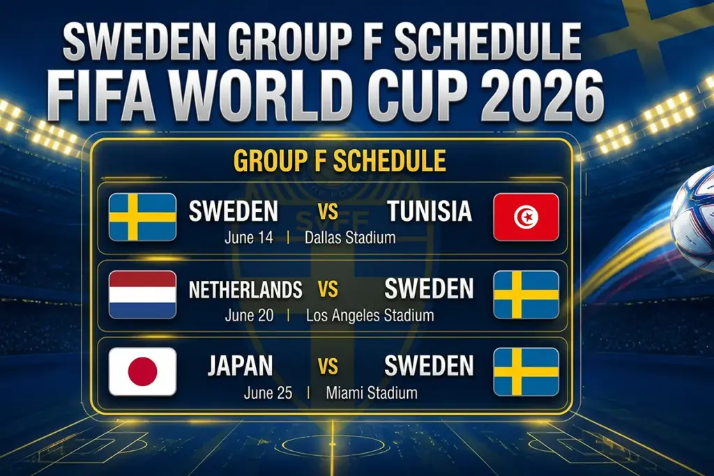 Sweden Group F Schedule FIFA World Cup 2026